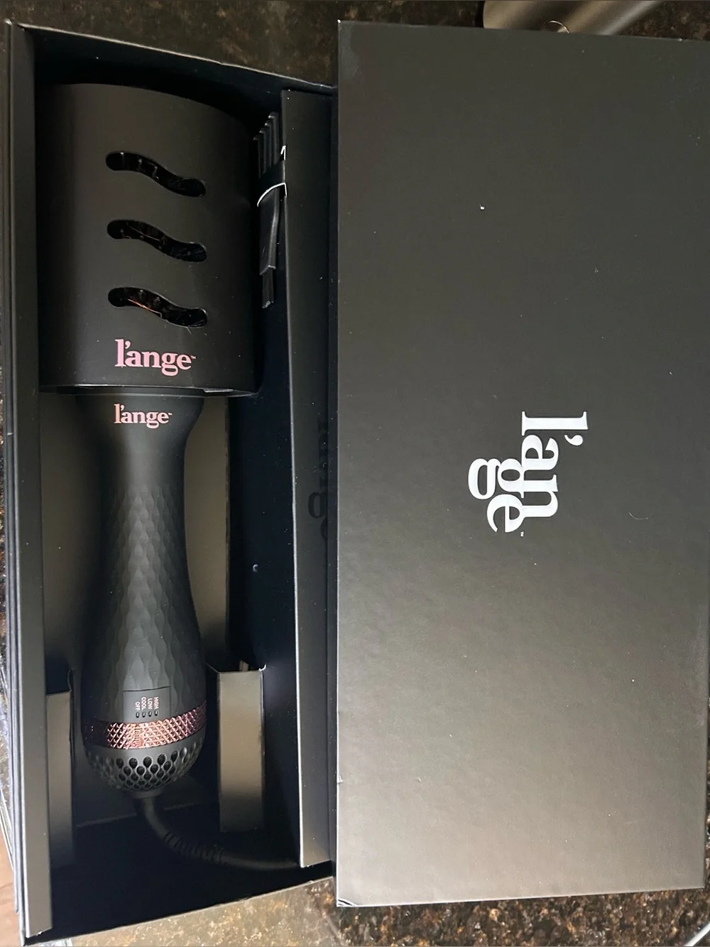 Lange 60mm  Rose Gold and Black 2-in-1 LeVolume Brush Dryer